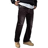 JMIERR Mens Jeans Regular Straight Fit Casual Stretch Denim Pants
