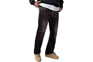 JMIERR Mens Jeans Regular Straight Fit Casual Stretch Denim Pants