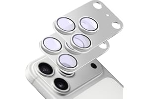 KUARMOR 2-Pack Shatterproof Camera Lens Protector for iPhone 17 Pro Max |AR Tempered Glass Strong Adsorption Metal Camera Cover Screen(Silvery)