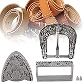 KIMISS Western Buckle Set, Western Cowboy Buckle Antique Silver Belt Buckle Set Men Western Cowboy Antique Belt Buckle Set 25mm Men's Novelty Belt Buckles (Inner diameter 25mm)