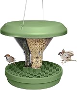 Swissinno Bird Feeders Hanging Station Davos No Mess Seed Tray Dual Chamber