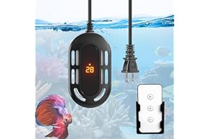 Luxvista 100W Aquarium Heater with LED Digital Display, Temperature Adjustable Fish Tank Heater for 10-20 Gallons Tank with T