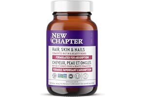 New Chapter Hair, Skin & Nails Fermented Biotin & Beauty Herbs - Supports Hair, Skin & Nails - Includes Astaxanthin, Aloe, Ma