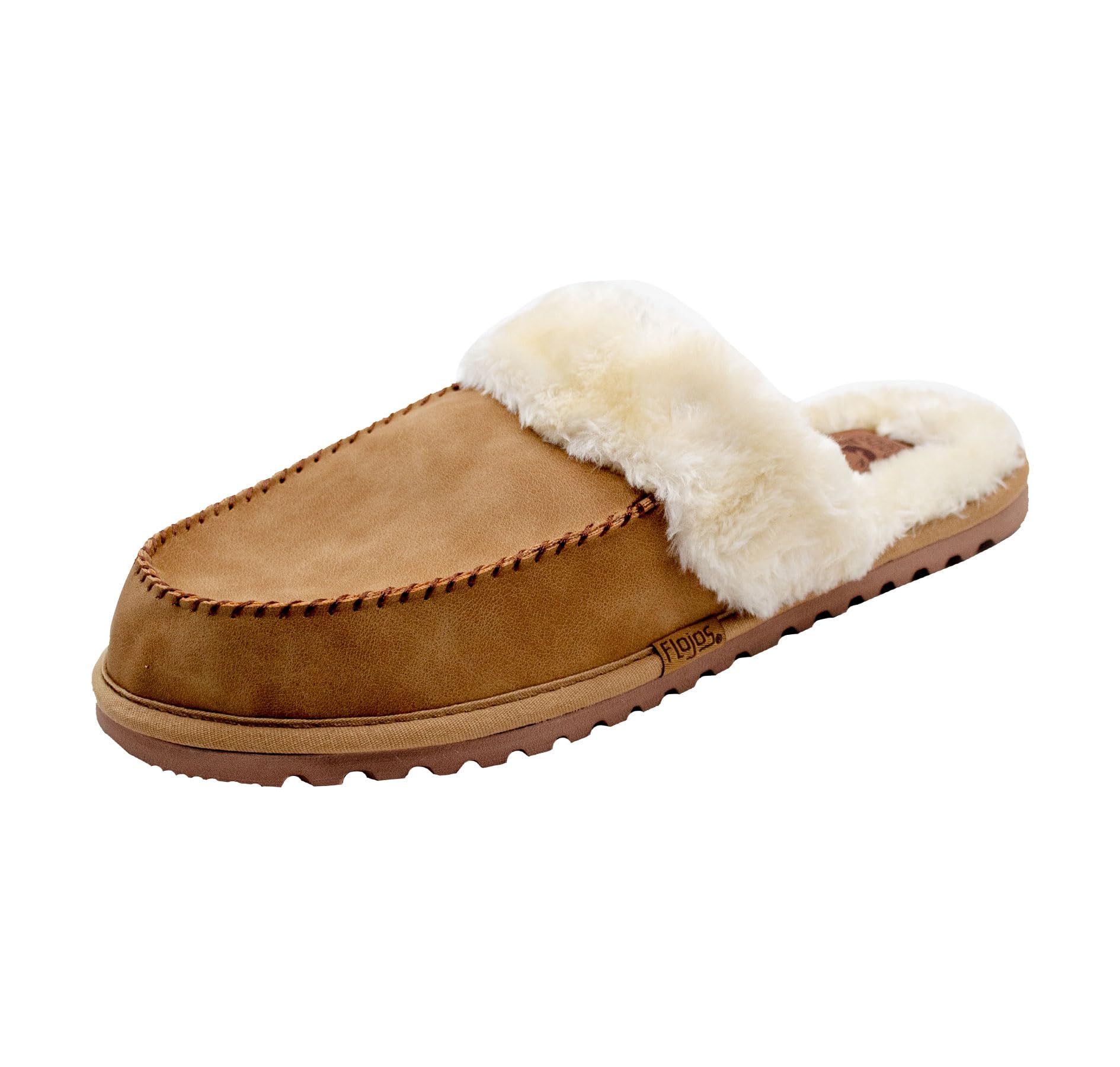 Photo 1 of Flojos Unisex Lynx Slipper, Tan, 12 US Women
