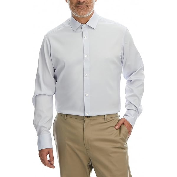 Amazon.com: Kirkland Signature Men's 100% Cotton Tailored Fit Dress Shirt  White 16 x 35 : Clothing, Shoes & Jewelry
