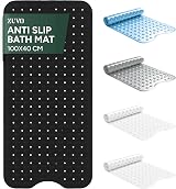 Zuvo Extra Long Bath Mat 100x40cm Black Non Slip Anti Mould view 1