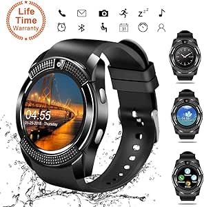 Android Smartwatch Bluetooth,Impermeable Reloj Inteligente con ...