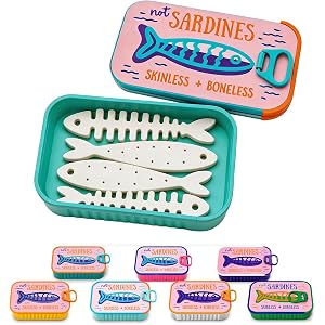 Beoglov Sardine Jewelry Box for Women, Sardine Box Travel Jewelry Case, 3D Vintage Sardines Can Shaped Mini Jewelries Storage
