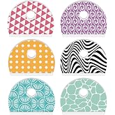 Aceorbit 60 Pcs Key Cover Caps 6 Patterns 1" Keys Identifier, Classic Style | Painted Vinyl Key Covers, for Standard Flat Keys Bulk, House Office Keys Head Protectors, Not Suitable for Odd-shaped