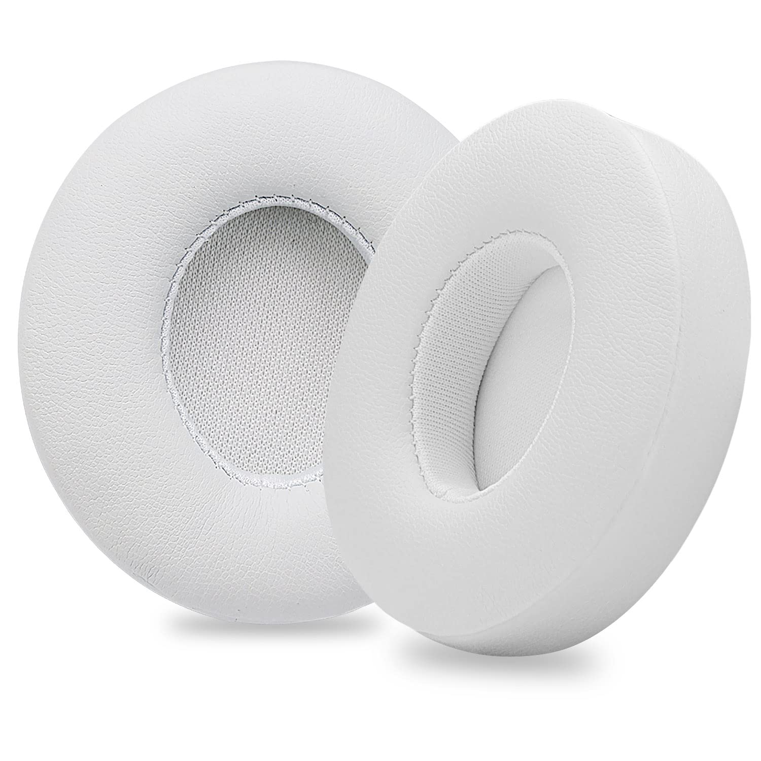 YOCOWOCO Replacement Ear Pads Cushions for Beats Solo 2 Wireless/Solo 3 Wireless On-Ear Headphone, Earpads with PU Leather and Memory Foam,White