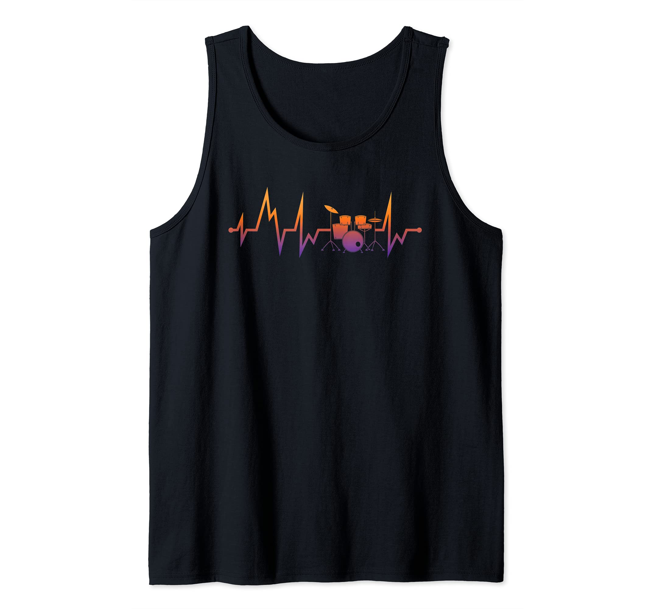 Percussion Music Musical Instrument Drummer Heartbeat Drums Tank Top