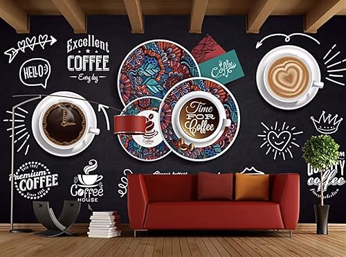 Amazon Com Murwall Coffee Wallpaper Americano Capuccino Wall Mural Hot Coffee Wall Decor Excellent Coffee Cafe Design Modern Wall Decor Handmade