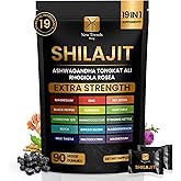 Shilajit Gummies 19 in 1 with Sea Moss, Ashwagandha, Tongkat Ali - Shilajit Pure Himalayan Organic Fulvic Acid Gummies- 90 Count