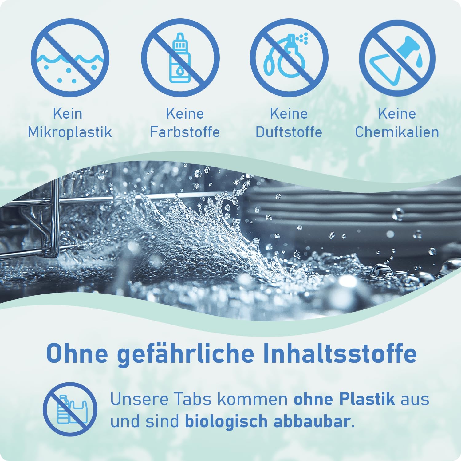 OceanWash Spülmaschinenpods ohne Plastik, Farb- und Duftstoffe, biologisch abbaubare Geschirr-Spültabs ohne Parfum, vegane Tabs für Geschirrspüler, verpackt in PLA 3