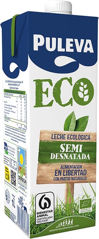 ECO - Leche Ecológica Semidesnatada BIO - Bienestar Animal - Brik UHT Pack 6 x 1L