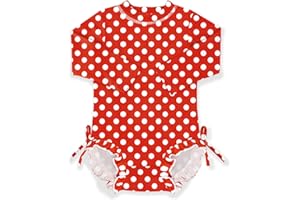 BesserBay Baby Girl's UPF 50+ Sun Protection Swimsuit One Piece 3/4 Sleeve Rash Guard 0-36 Months