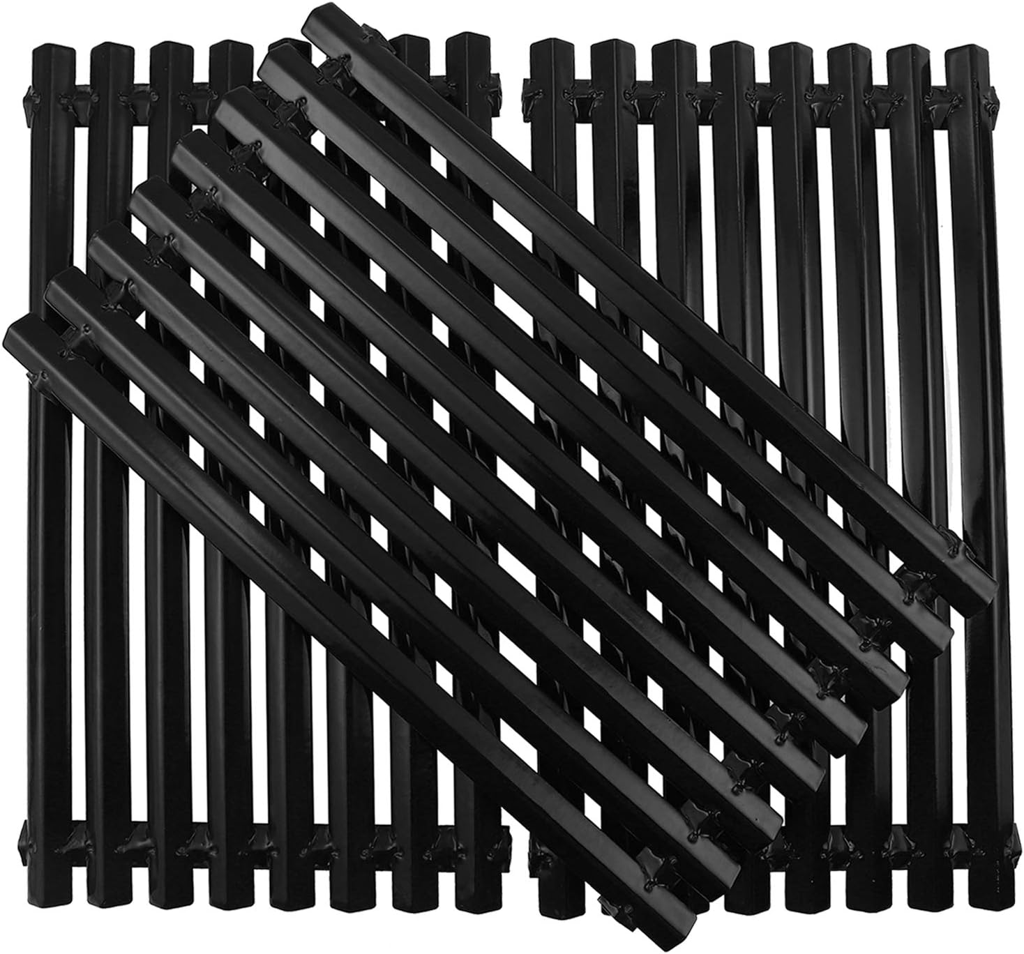 BBQration 3-Pack V-Shaped Half-Tube Design Porcelain Steel Cooking Grid Grates Replacement Parts for Charbroil 463420507, 466420911, 463436213 Master Chef G43205, 85-3100-216 and More