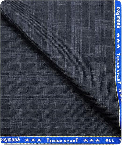 Buy Raymond Men's Wool Checks 1.25 Meter Unstitched Suiting Fabric