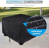 Unicook 38 Inch Square Fire Pit Cover, Waterproof & Heavy Duty Protection view 3