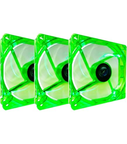 Amazon.com: Apevia CF512L-GN 120mm 4pin+3pin Silent Green LED Case