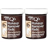 Andrea Eye Q's Moisturizing Eye Make Up Remover, 65 Pads (Pack of 2)