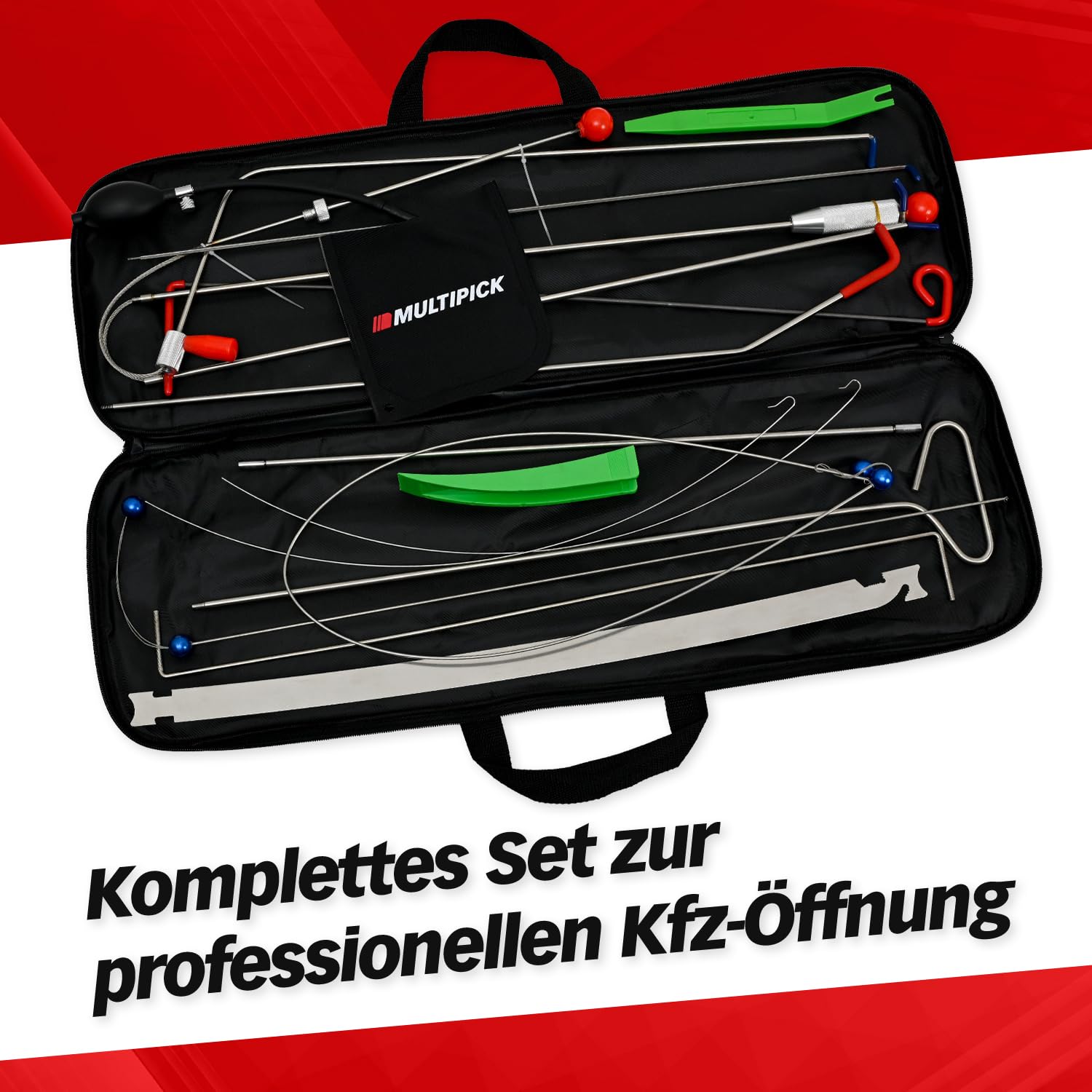 Multipick KFZ Öffnungsset Profi – Hebelwerkzeug Auto & Profi Autowerkzeug – Zierleistenkeile & Car Tools zur Fahrzeugöffnung – Auto Werkzeugset - KFZ Öffner 2