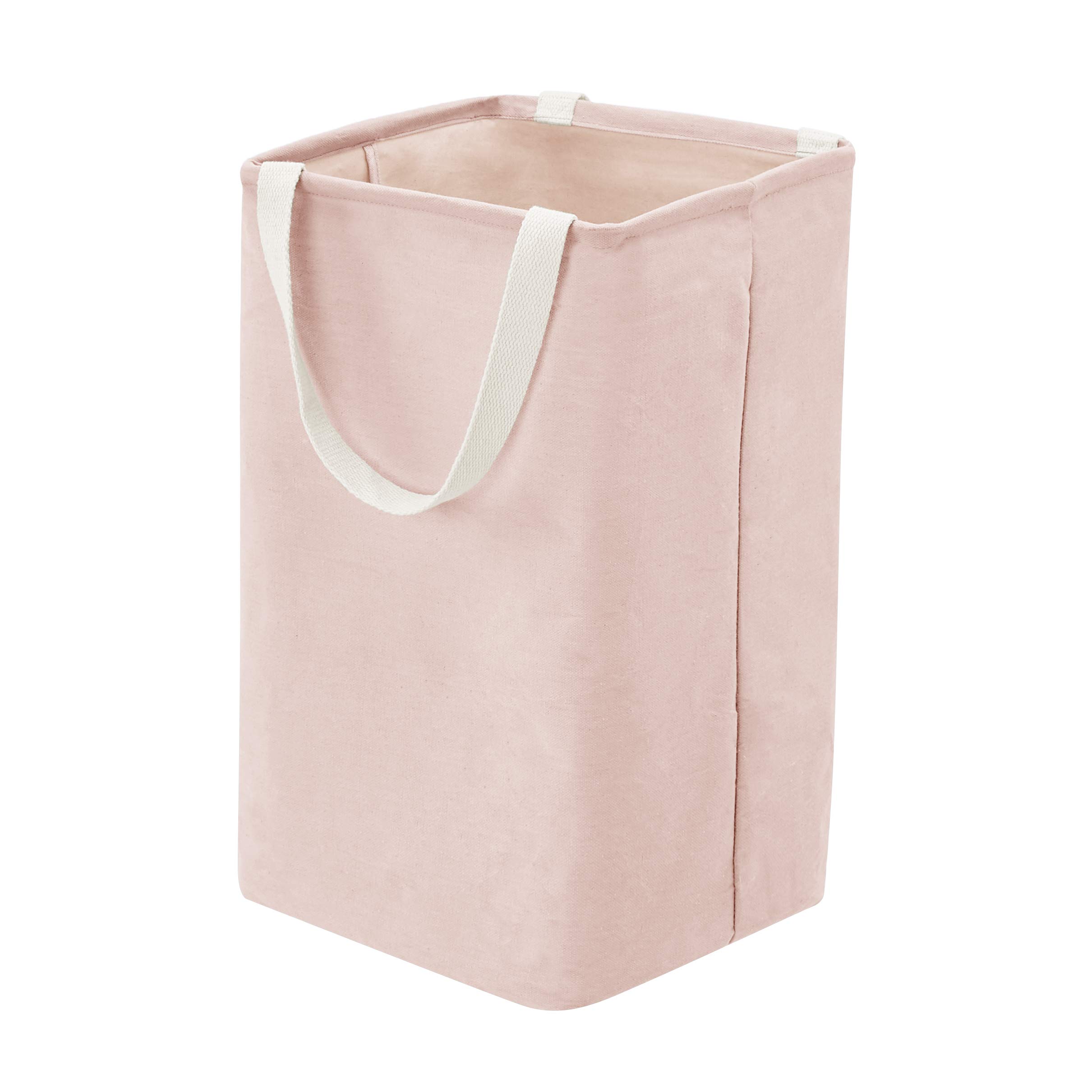 Amazon Basics Rectangular Fabric Storage Bin - Tall Cube, Dusty Pink