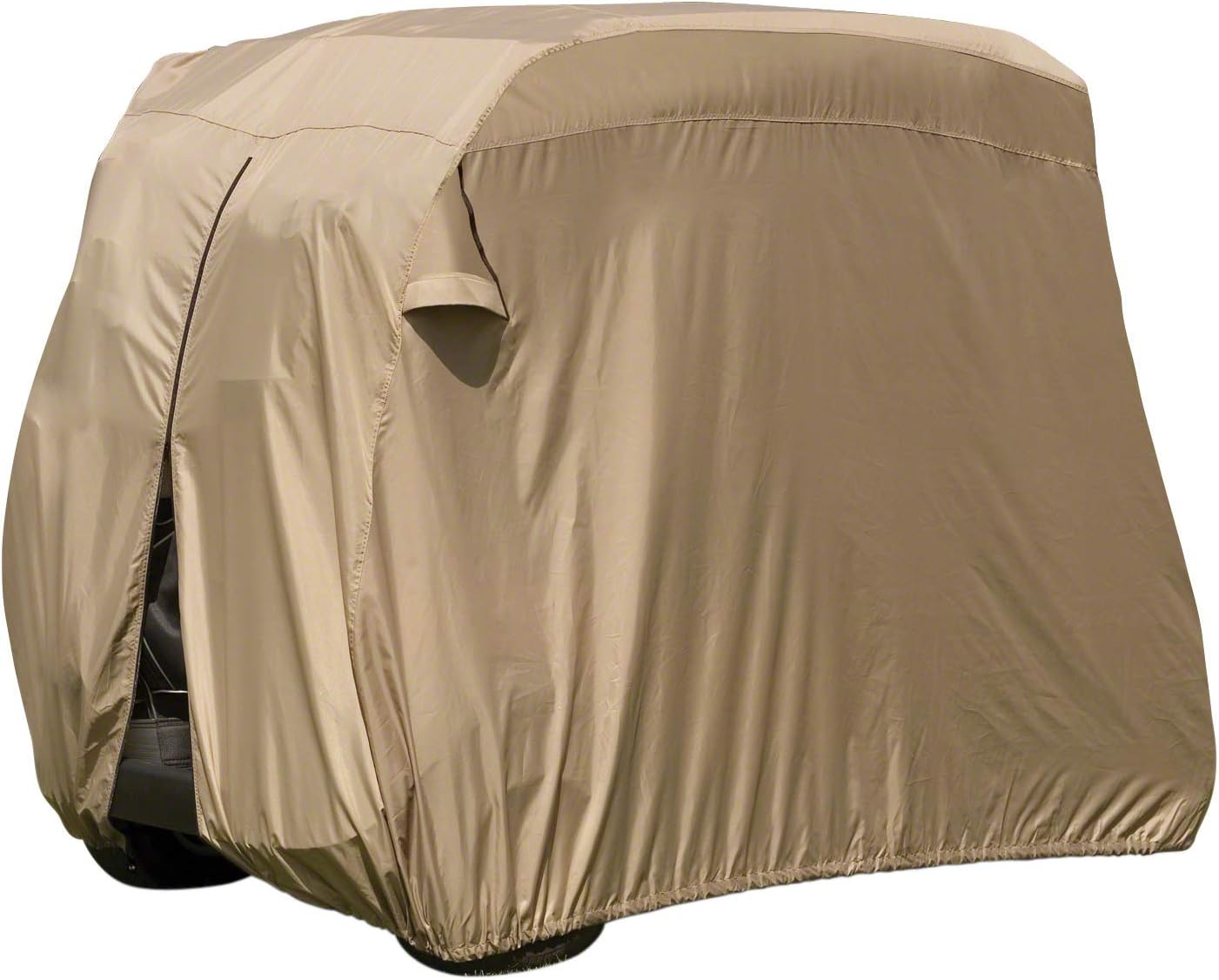 Classic Accessories Fairway Golf Cart Easy-On Cover, Tan, Fits Club Car Precedent, Yamaha Drive & EZ Go