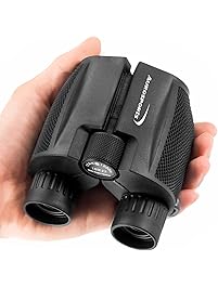 Aurosports 10x25 Folding High Powered Binoculars With Weak Light Night Vision Clear Bird Watching Great for Outdoor Sports Games and Concerts