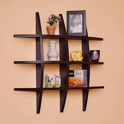 Amaze Shoppee Globe Shape Wall Shelves Brown