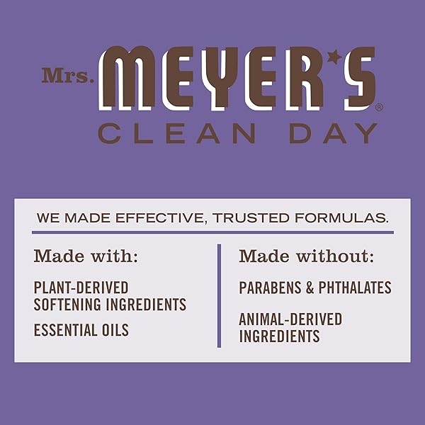 MRS. MEYER’S CLEAN DAY LIQUID FABRIC SOFTENER, INFUSED WITH ESSENTIAL OILS, PARABEN FREE, COMPASSION FLOWER, 32 OZ (32 LOADS)