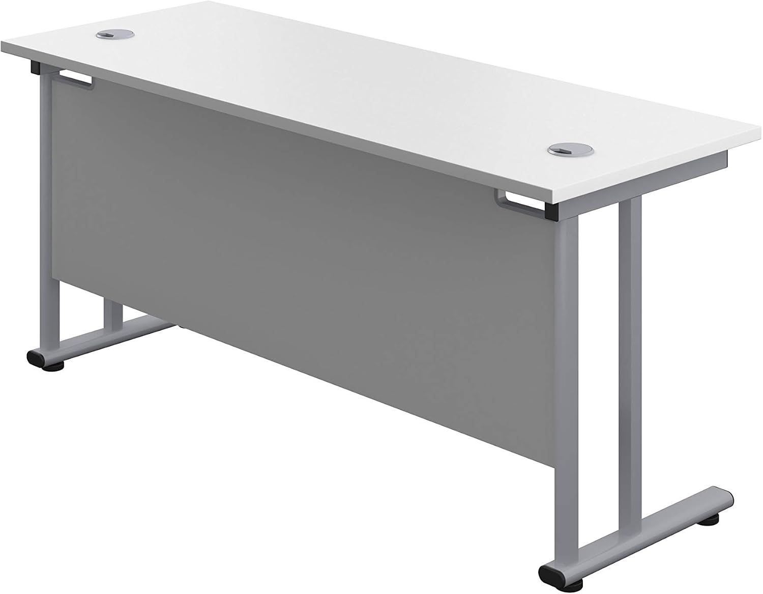 Office Hippo Heavy Duty Rectangular Cantilever Office Desk, Home Office Desk, Office Table, Integrated Cable Ports - Image 3