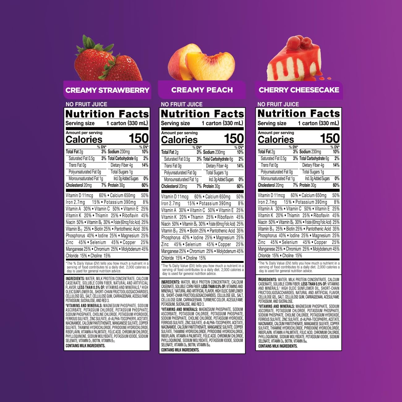 Ensure Max Protein Nutrition Shakes, Variety Pack, With 30g of Protein, 1g of Sugar, Nutrients to Support Immune System Health, High Protein Shake, 11 fl oz, Pack of 8, Liquid