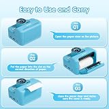 ASTGMI Kids Camera Instant Print 1080P 12MP Dual Lens 32GB Blue view 6