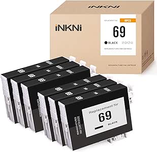 Amazon.com: INKNI Remanufactured Ink Cartridge Replacement for Epson 69 T069 High Yield for 