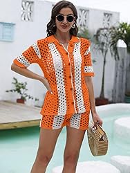KANSOON Crochet Sets Two Piece Women Knitted