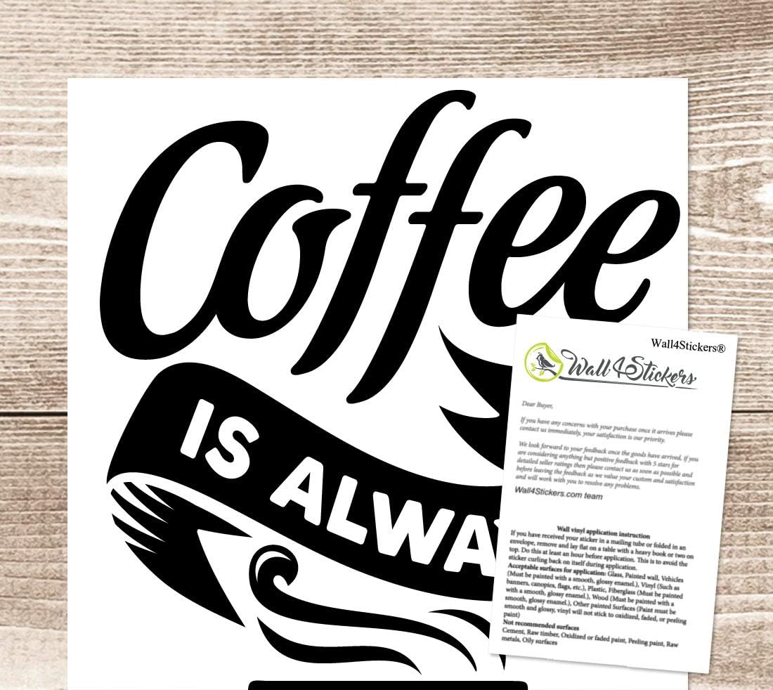 Coffee good idea wall art sticker kitchen decor home living room decoration window vinyl quote poster decal stickers accessory pub dining diy cafe cup walls mural shop quotes stencils transfers decals - Image 3