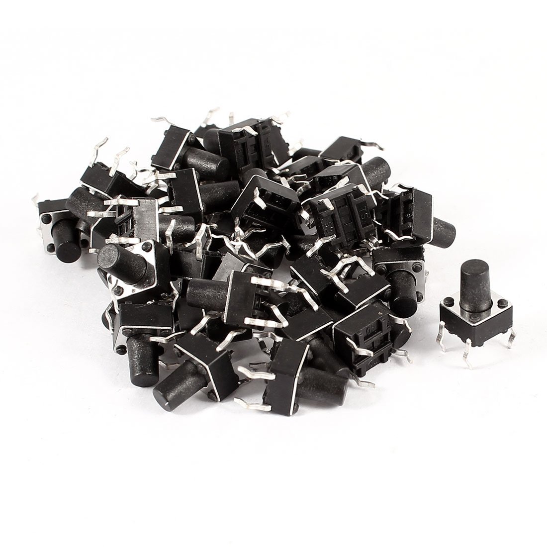 sourcingmap 40 Pcs 6x6x8.5mm Pcb Tactile Tact Push Button Micro Momentary Switch