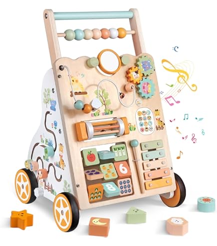 Table D'activités Montessori 9 En 1 En Bois - Jeux éducatifs Pour Bébé 1 An Et Plus, Motricité Et éveil