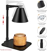 Ambitelligence Candle Warmer Lamp with Timer & Adjustable Height - Black view 2