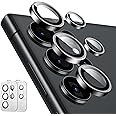 ESR for Samsung Galaxy S24 Ultra Camera Lens Protector, Individual Lens Protectors, Scratch-Resistant Ultra-Thin Tempered Glass with Aluminum Edging, Galaxy S24 Ultra Case Friendly, 2 Sets, Black