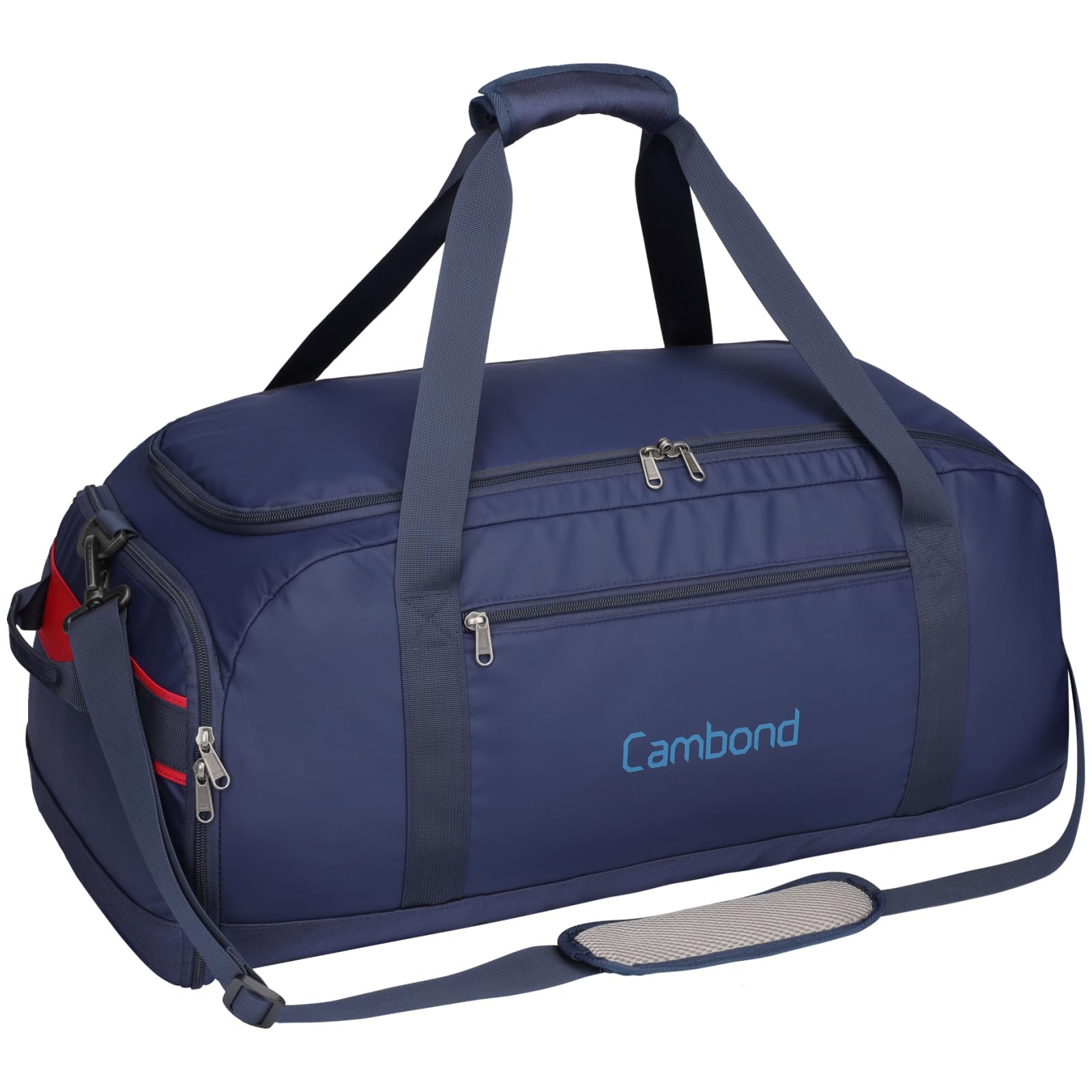 Photo 1 of Cambond Airport Luggage Checked Bag - 60L Travel Duffle Bag for 4-5 Day Short Trip, Compact Foldable Travel Duffel Bags for Traveling with Shoe Compartment for Men Women, Checked Luggage, Dark Blue