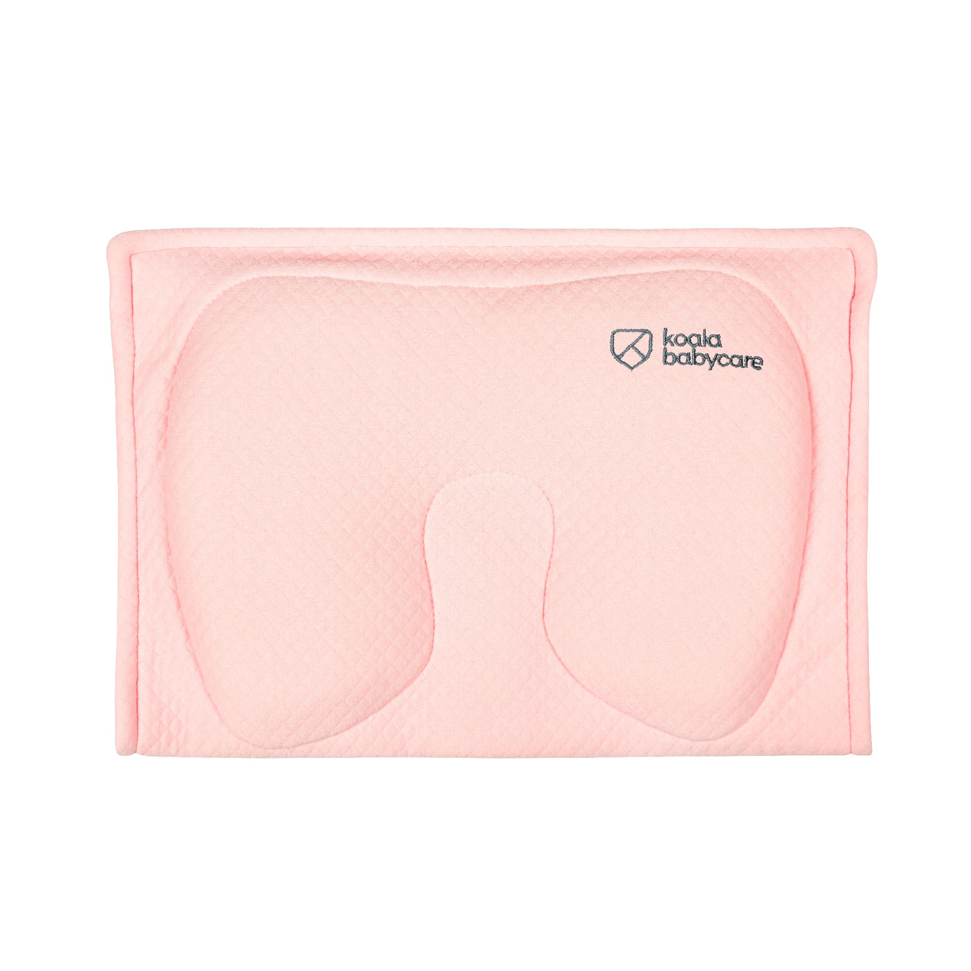 KOALA BABYCARE Breastfeeding Plagiocephaly Baby Pillow in Memory Foam to Help Prevent and Treat Plagiocephaly (Flat Head Syndrome) Pillow with Exchangeable Pillowcases (with 2 Spare) - Pink