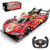 Voltz Toys 1/14 Scale Le Mans RC Car Licensed Ferrari 499P Remote Control Toy Car Model for Kids and Adults with Open Doors and Lights Gift for Kids and Adult