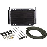 Derale 13502 Series 8000 Plate and Fin Transmission Oil Cooler, Black