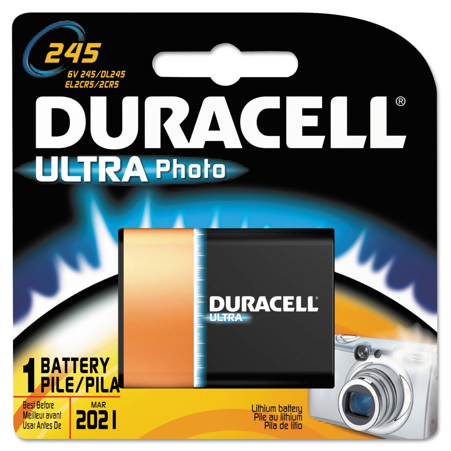 Duracell 2CR5 lithium high performance battery, 1 piece