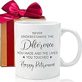 Happy Retirement Mug Gifts for Men & Women - Farewell Present for Boss, Manager or Coworker - Office Goodbye Gift for Retiring Colleagues - 11oz Ceramic Cup -276