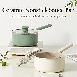 Redchef Ceramic Nonstick Saucepan with Lid, 3QT