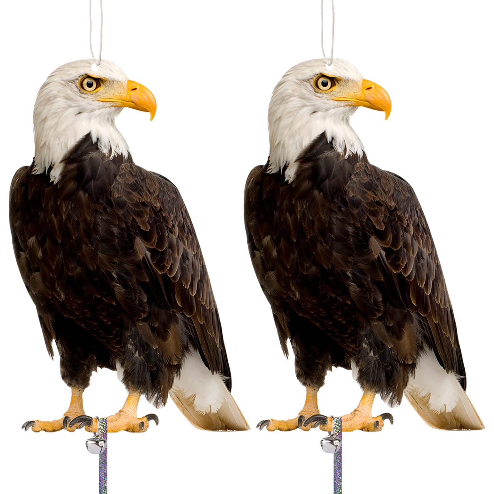 Kungfu Mall Hawk Bird Scarer, Pigeon Deterrent with Bird Deterrent Tape, Cardboard Bird Repellent Devices, Paper Pigeon Scarer to Scare Birds Away from Garage Home Roof Pond 2PCS