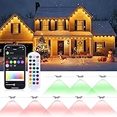 lemonrole 100FT Permanent Outdoor Lights -RGB Eaves Lights with App Control Remote,DIY Scene Modes IP67 Waterproof Outside LED Light for Christmas, Holiday, Daily, House Roof Eternity Lighting